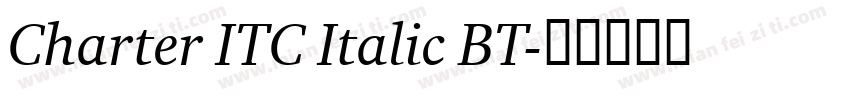 Charter ITC Italic BT字体转换